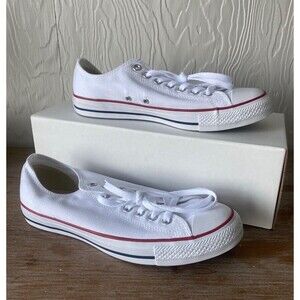 Converse Unisex Women's Sz 11 Mens Sz 9 Classic Chuck Taylor Low Top White Shoes